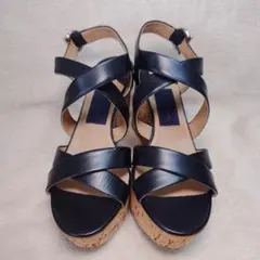 【美品】Salvatore Ferragamo ウエッジサンダル 7.5Cのサムネイル
