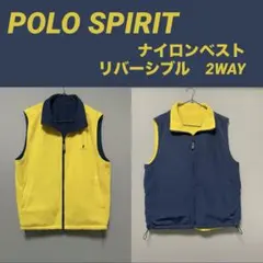 POLO SPIRIT ナイロンベスト　2WAY フリースベスト　used 古着