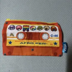アフロ犬 カセットテープ型 ポーチ