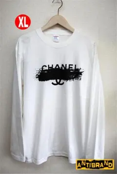 XLサイズ-ANTIBRAND-ロングTシャツCC/wht