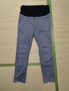 マタニティ スリムフィットパンツ グレー