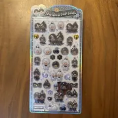 【正規品】モンチッチ うるちゅるポップシール　黒　モノトーン