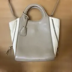 BAYFLOW 2way ショルダーバッグ ハンドバッグ ベージュ キャンバス