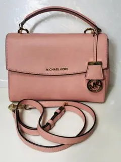 【2510】MICHAEL KORS 2WAY バッグ レザー ピンク