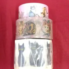 猫柄マスキングテープ3個セット