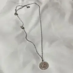シルバー コイン型ペンダント ネックレス
