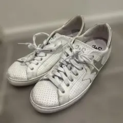 2STARホワイトレザー スニーカー メンズ　42