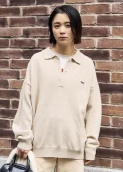 TOWN CRAFT FREAK'S STORE ロングスリーブニットポロシャツ