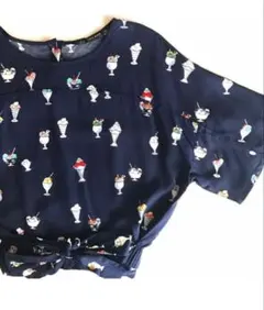 ZARA ザラ アイスクリーム柄 半袖ブラウスのサムネイル