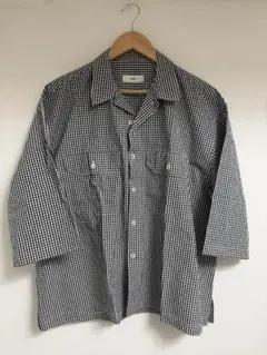 unfil ギンガムチェック 半袖シャツ サイズ4