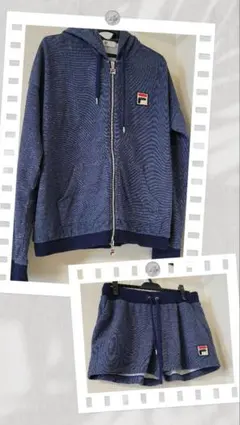 セール20% フィラ スウェット ロゴテープフルジップ パーカー パンツ
