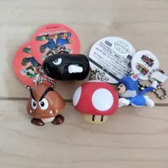 スーパーマリオマスコットフィギュア　クリボー　キノコ　キラー　猫キノピオ　ガチャ