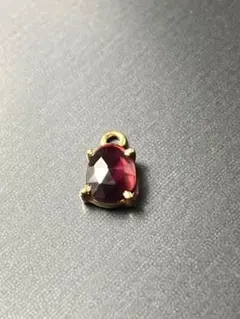 S925製 ロジウム ロードライトガーネット 10×8mm 天然石 ペンダント 