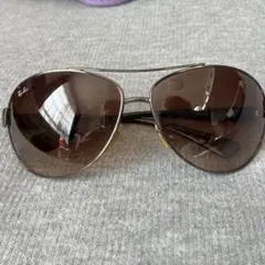 ぢ*様様 Ray-Ban アビエーターサングラス ブラウンレンズ