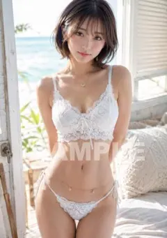 A4ポスター AI美女 3種セット水着 グラビア アート高品質光沢紙 vol7