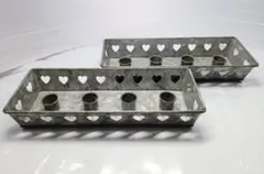 アンティーク 雑貨 キャンドルスタンド 2個 セット ハート 蝋燭立 ろうそく