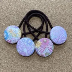 くるみボタンのヘアゴム 953