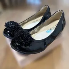 la verita ビーズ装飾 ブラック フラットシューズ⭐︎