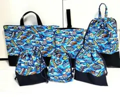 81.入園準備 入学準備　車　ハンドメイド　6点セット☆