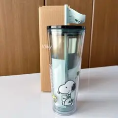 スターバックス スヌーピー PEANUTS コールドカップ タンブラー ブルー