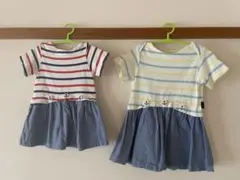 夏服⭐︎姉妹リンクコーデ⭐︎コンビミニ　マリンワンピース　80cm 100cmのサムネイル