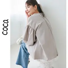 coca 袖バルーンAラインブラウス