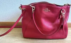 coach 赤　ハンドバッグ　ショルダーバッグ
