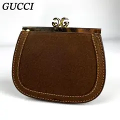 【極美品】GUCCI オールドグッチ ヴィンテージ レザー がま口 コインケース