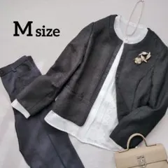 ママスーツ　卒業式　入学式　セレモニースーツ　ジャケット　パンツ　ブラウス　3点