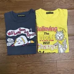 24時間テレビ Tシャツ 2枚セット （グレー:M 黄色:S）