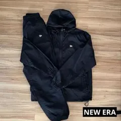New Era ブラック ナイロンジャケット・パンツセットアップ