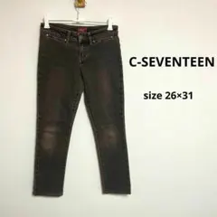 美品【C-SEVENTEEN】シーセブンティーン(S) 　スキニー　ジーンズ