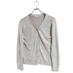 GU カーディガン ベージュ M Vネック 羽織り 冷房対策 春秋 カジュアル