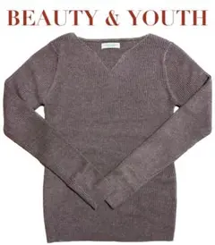 【新品】BEAUTY&YOUTH リブニットセーター　リブトップス　リブニット