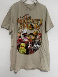 ディズニー マペットショー Tシャツ カーミット M ベージュ アメリカ古着