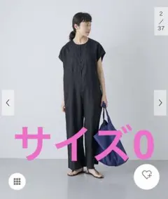 新品・タグ付き】かぐれ リネンオールインワン BLACK サイズ1 - メルカリ