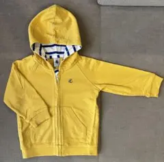 PETIT BATEAU イエローパーカー　80cm 汚れあり