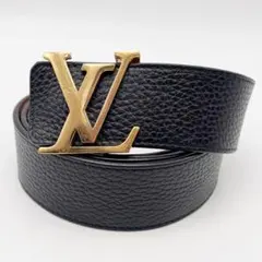 ルイヴィトン ベルト LV イニシャル リバーシブル トリヨン　黒　110/44