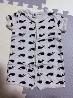 プチバトー　くじら　ロンパース　6m