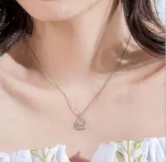 YINDI ネックレス レディース シンプル シルバー925 しずくの花