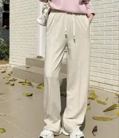 ワイドパンツ 裏起毛 スウェット