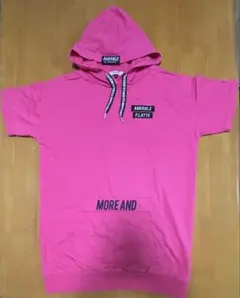 ピンクラテ 半袖パーカー