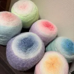 ②大容量！大玉グラデーションケーキヤーン200ｇ×6玉