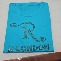 R-LONDON ストーン装飾 半袖Tシャツ 青のサムネイル
