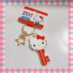 新品★ハローキティ サンリオ　カギ型キーホルダー hellokitty