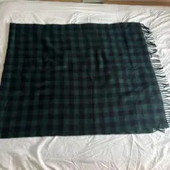 ダークグリーンチェック柄ストール