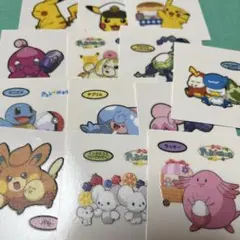 ポケモンパン　デコキャラシール　ダブりなし　13枚セット　ピカチュウ ⑥