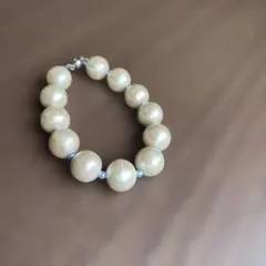 コットンパール ブレスレット マグネット留め
