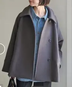 Spick & Span W/Nyモッサステンカラーショートコート38