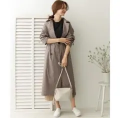 【美品】アーバンリサーチ DOORS ロングトレンチコート グレンチェック